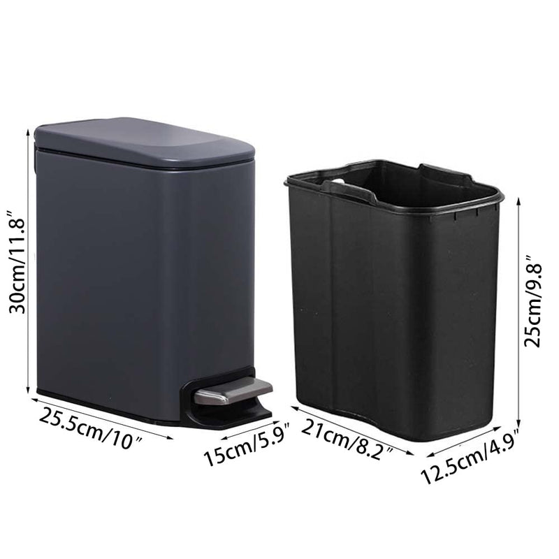 X855-6L-GRAY-BIN