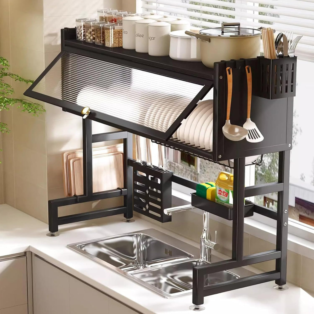 Heavy Over Sink 85cm Black Dish Rack X909 — Dear Home