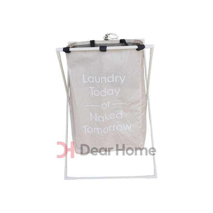 LAUNDRY BASKET WITH ALUMINIUM RACK X411