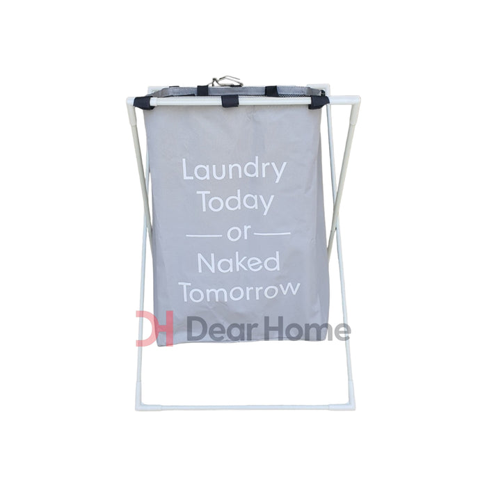 LAUNDRY BASKET WITH ALUMINIUM RACK X411