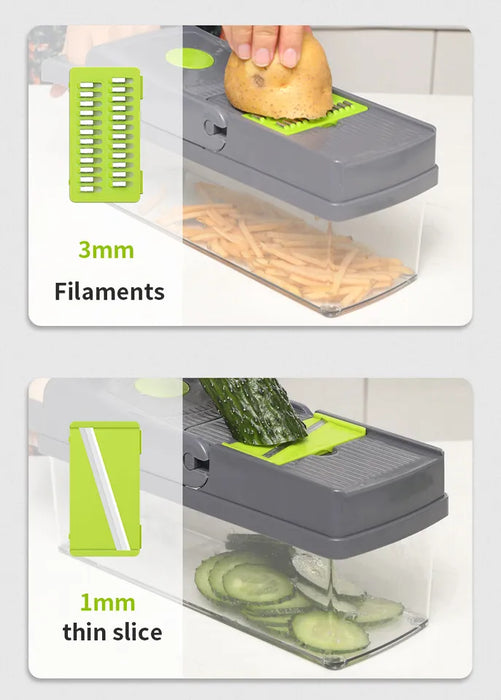 14 PCS VEGGIE SLICER AND GRATER  X390