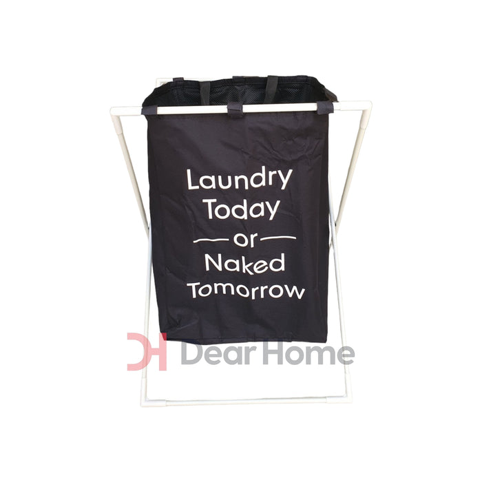 LAUNDRY BASKET WITH ALUMINIUM RACK X411