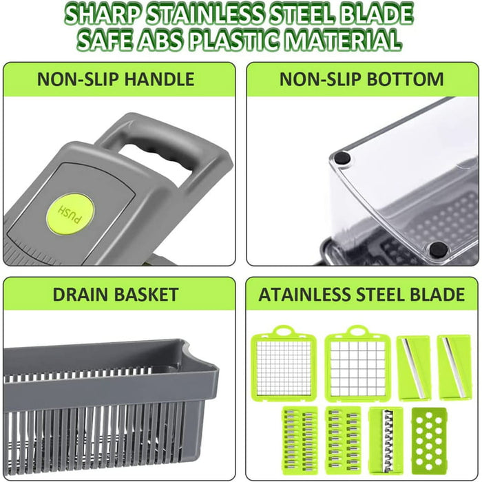 14 PCS VEGGIE SLICER AND GRATER  X390