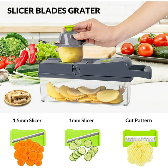 14 PCS VEGGIE SLICER AND GRATER  X390