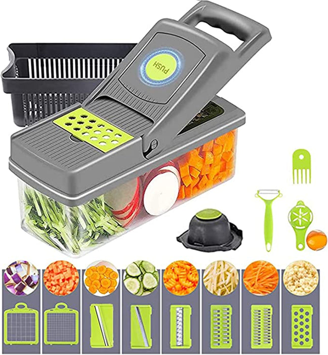 14 PCS VEGGIE SLICER AND GRATER  X390