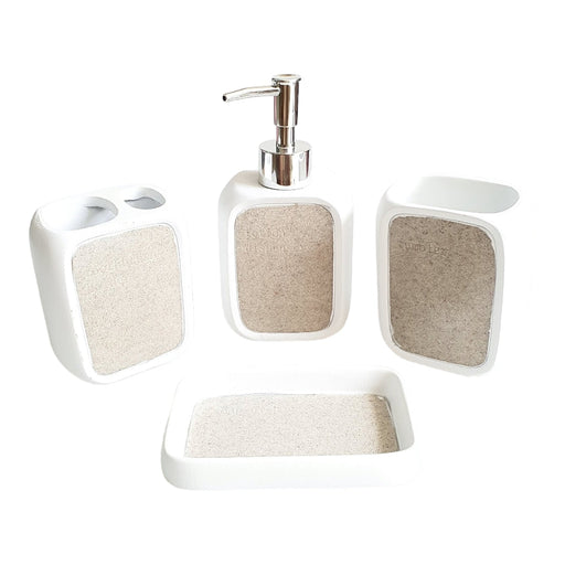 STONE RESIN 4PCS SOAP SET  X477