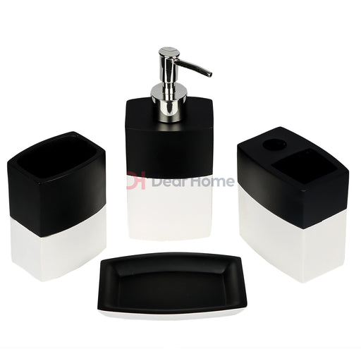 Stone Resin 4Pcs Soap Set Bathware