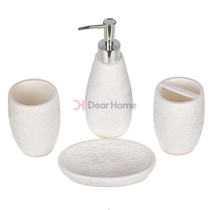 Stone Resin 4Pcs Soap Set Bathware