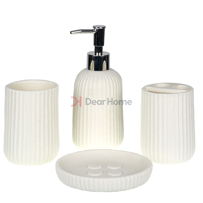 Stone Resin 4Pcs Soap Set 3 Bathware