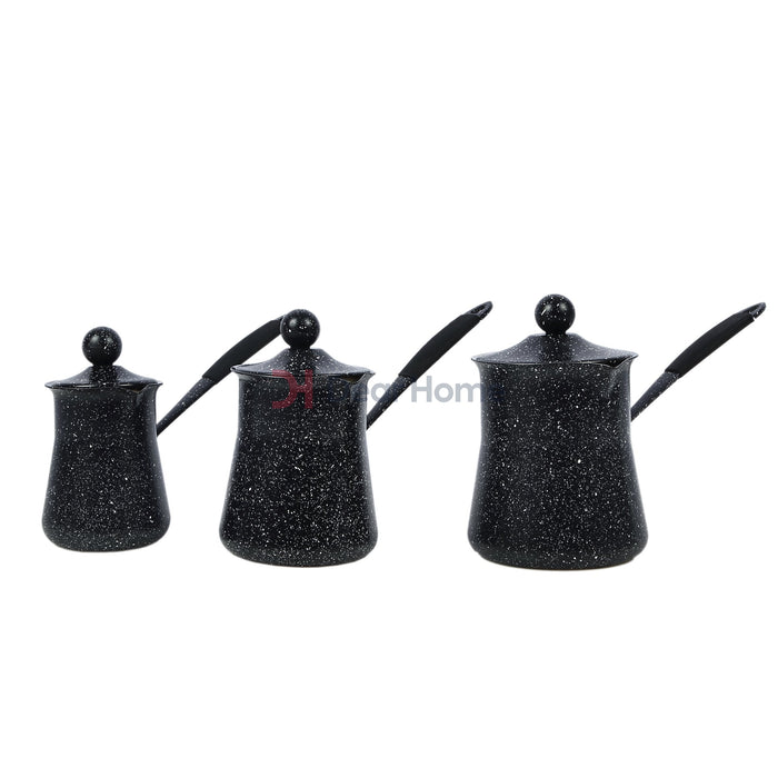 Granite 3Pcs Coffee Warmer Set Black Kitchenware