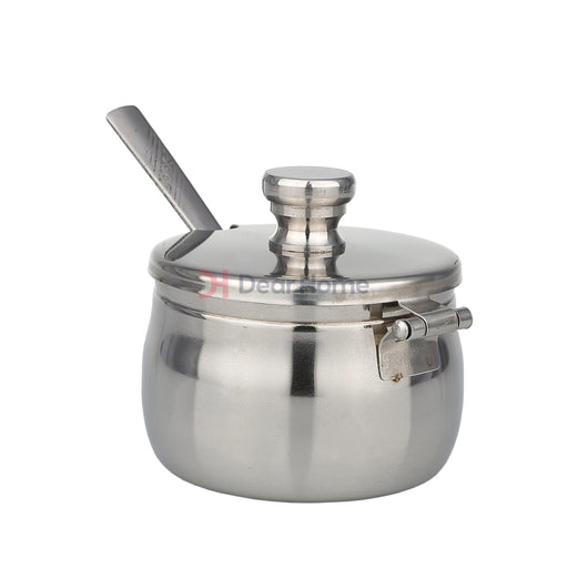 Stainless Small Sugar Pot With Spoon Kitchenware