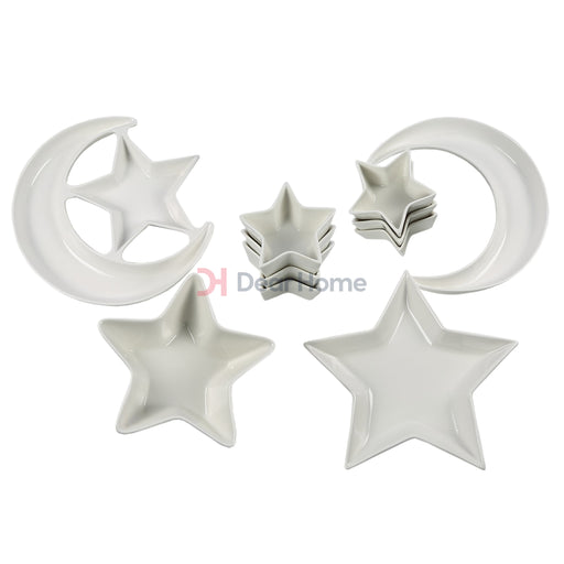 Star Shape 10Pcs Porcelain Set Tableware