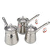 Stainless Ribbed 3Pcs Coffee Warmer Set Kitchenware