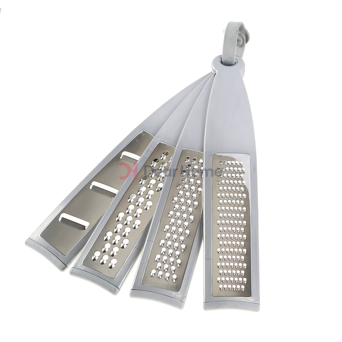 4 Pcs Grater Set Gray Kitchenware