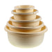 5 Pcs Plastic Bowl Set Beige Kitchenware