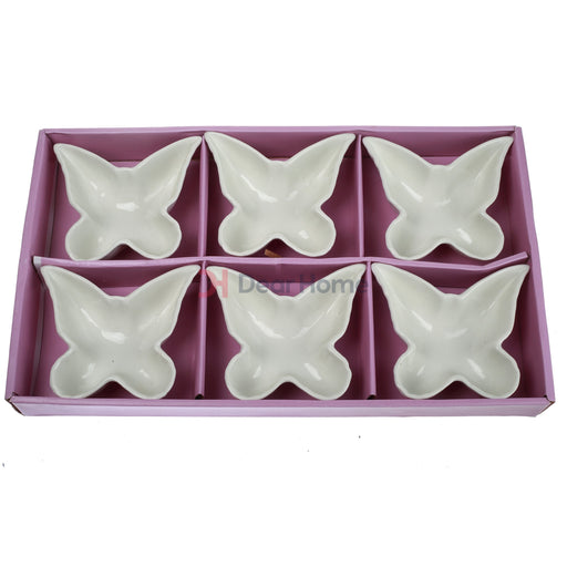 Butterfly Shape 6Pcs Porcelain Bowl Set Tableware
