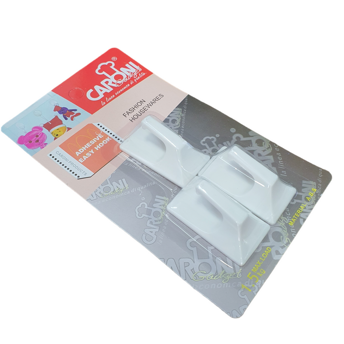 Medium Rectangular Adhesive Hook 3 PCS