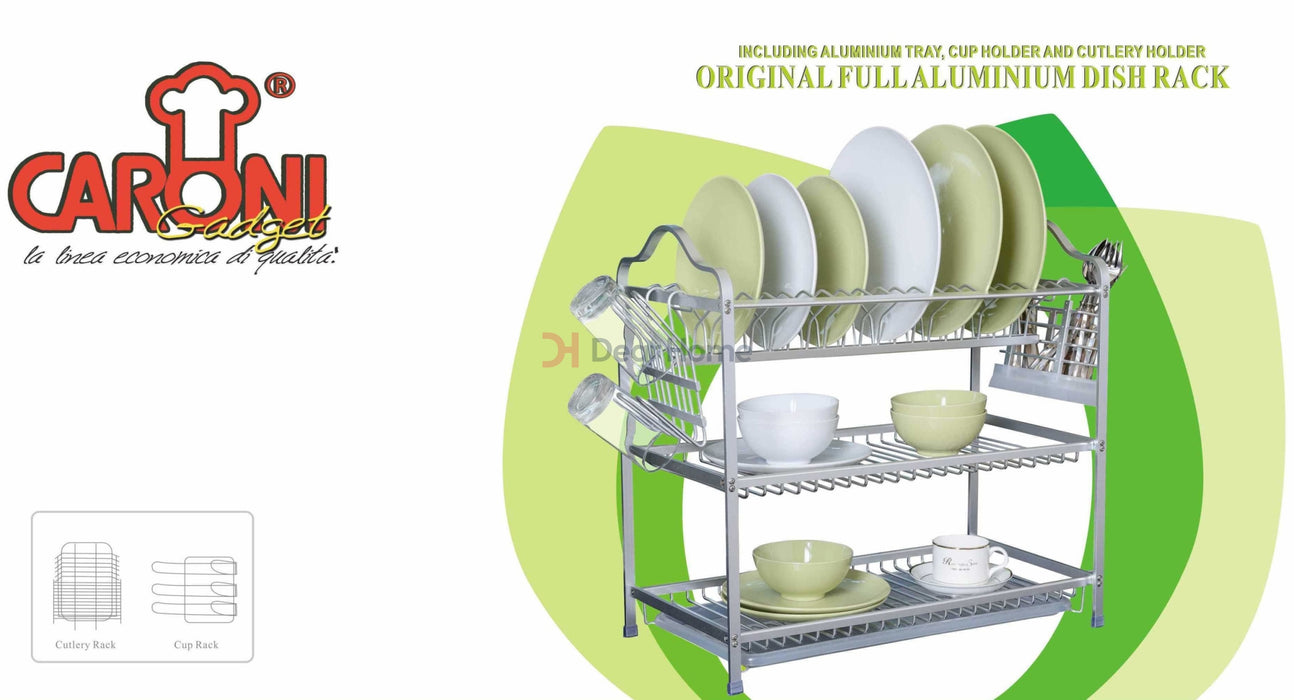 Three Layers Aluminium Dish Rack Kitchenware