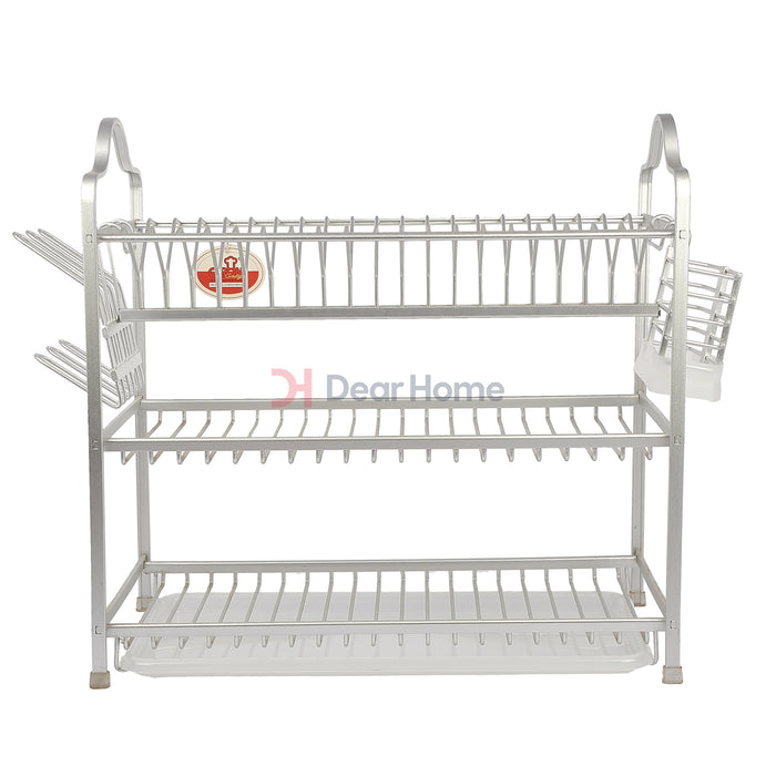 Three Layers Aluminium Dish Rack Kitchenware