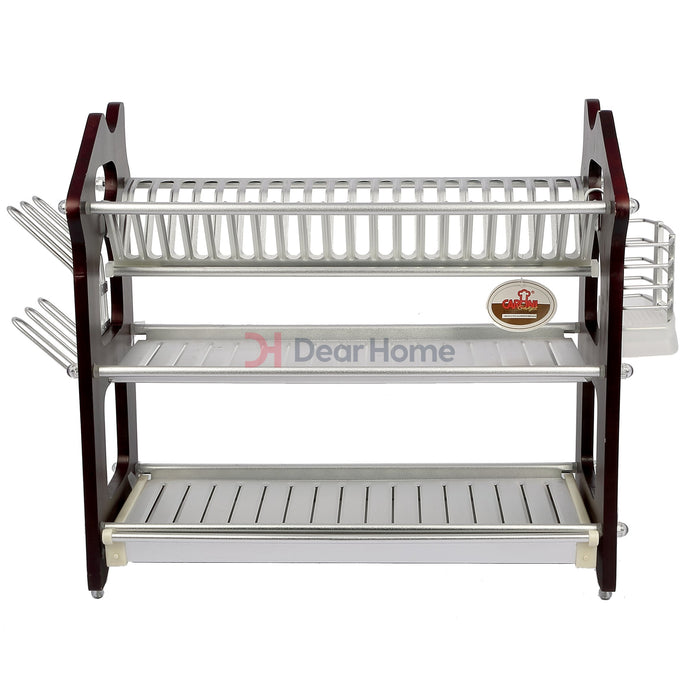 Three Layers Aluminium Lux Dish Rack Kitchenware