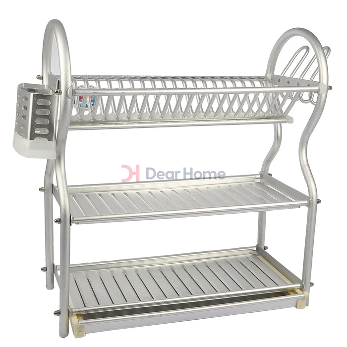 Three Layers Aluminium Lux Dish Rack Kitchenware