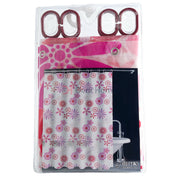 Bella Pvc. Shower Curtain Fuchia / Semi Clear Bathware