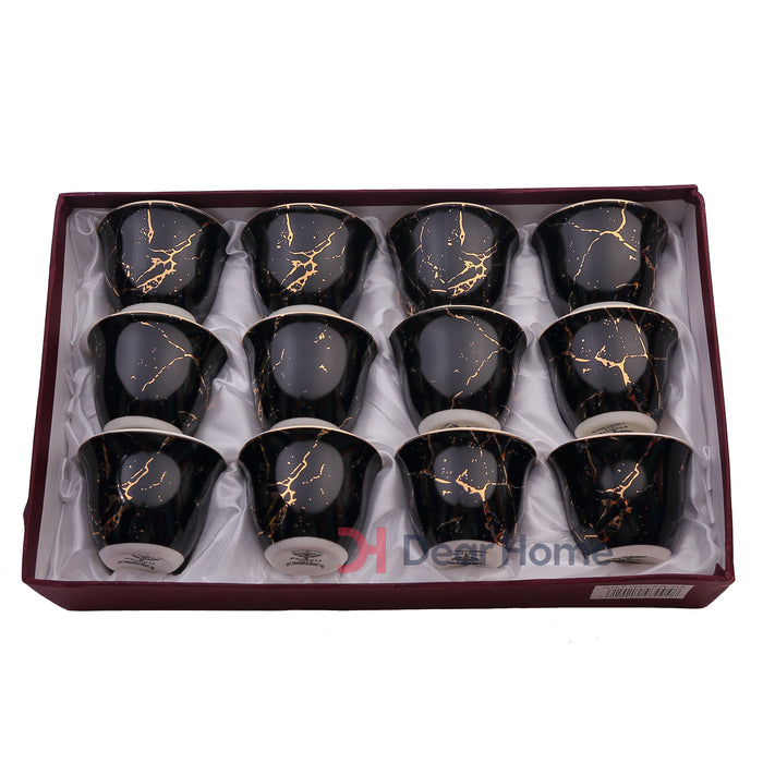 BLACK MARBLE CAWA CUP 12 PCS