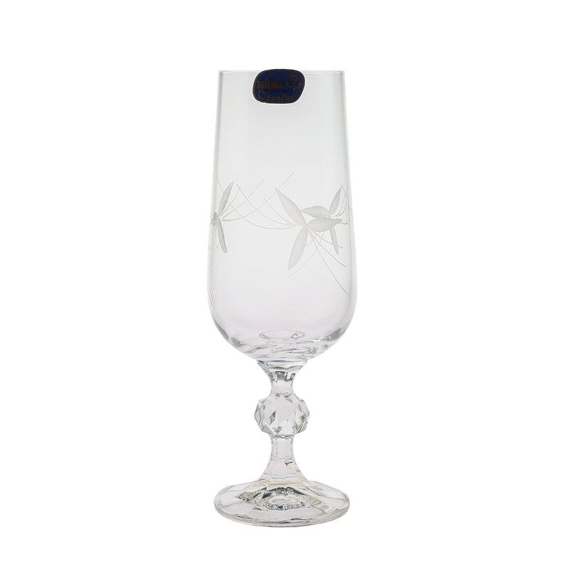 Bohemia Sterna Flute Cup 180Ml Engraved 6Pcs
