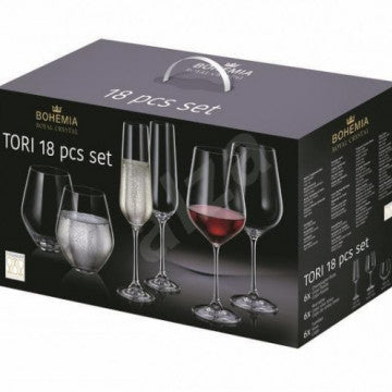 BOHEMIA TORI WINE SET 18PCS