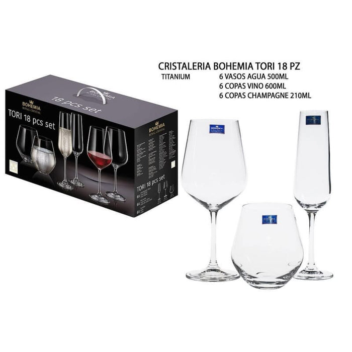 BOHEMIA TORI WINE SET 18PCS