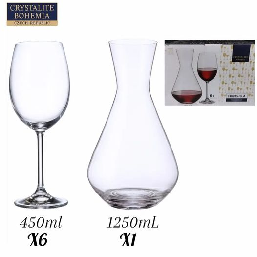 BOHEMIA FRINGILLA WINE SET 6+1