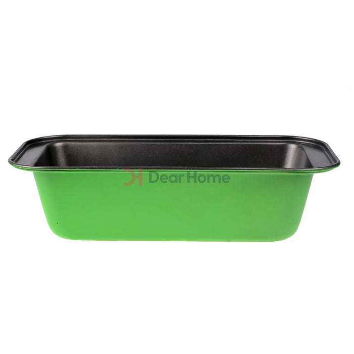 Colored 26Cm Rectangular Cake Pan Green Kitchenware