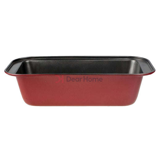 Colored 26Cm Rectangular Cake Pan Dark Red Kitchenware