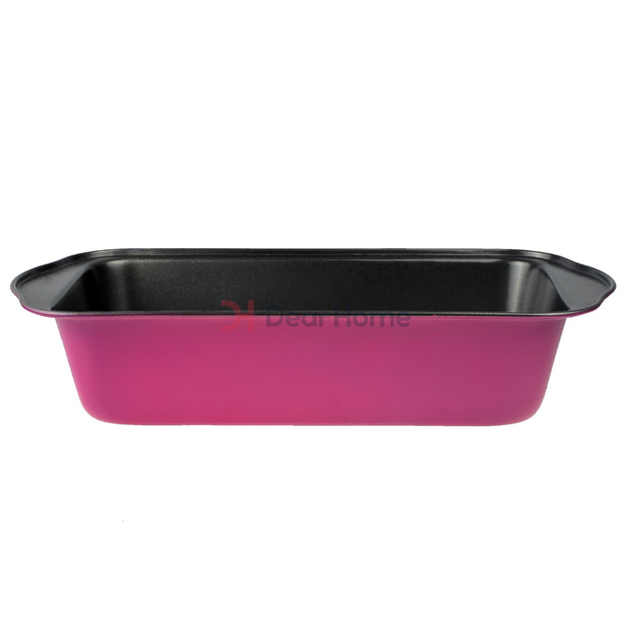 Colored 30Cm Rectangular Cake Pan Fuchia Kitchenware