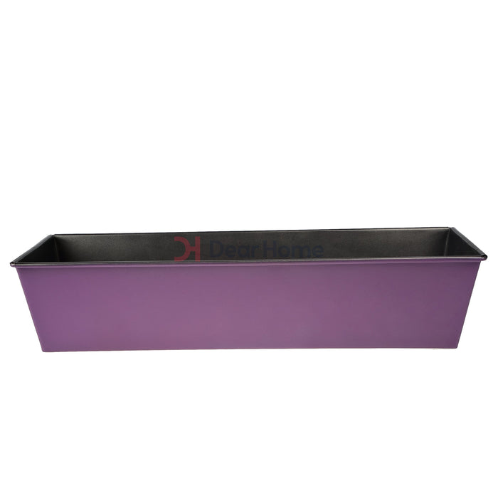 Colored 35Cm Rectangular Cake Pan Purple Kitchenware