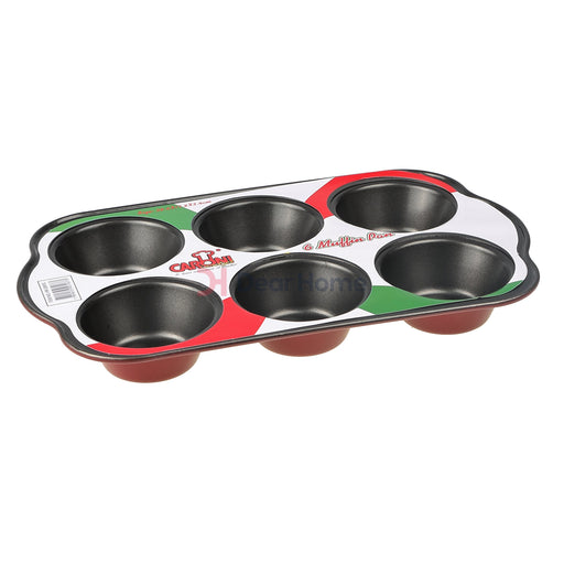 Colored 6 Cup Muffin Pan Kitchenware