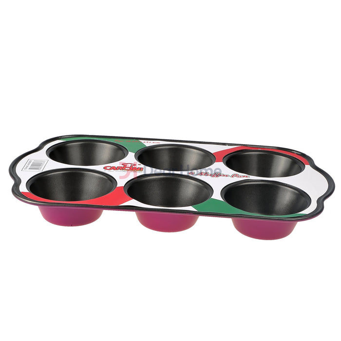 Colored 6 Cup Muffin Pan Fuchia Kitchenware