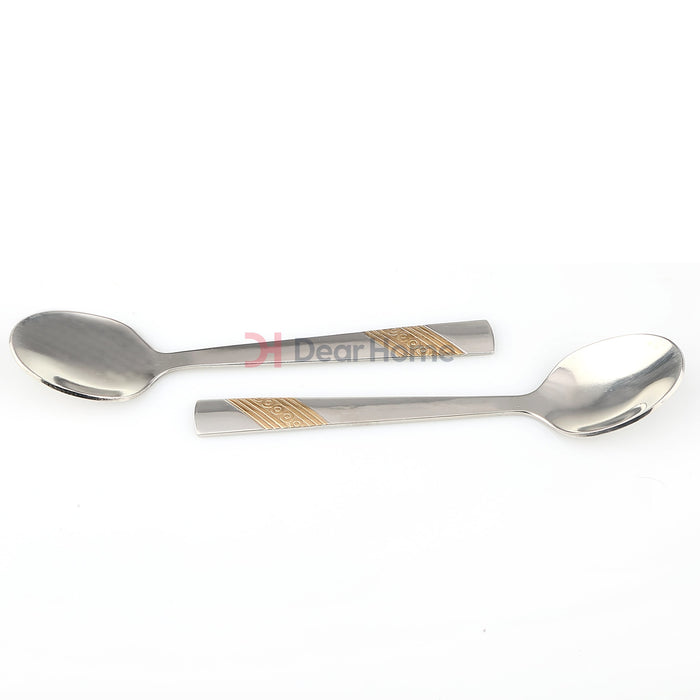 Coffee Spoon With Gold 12Pcs Tableware