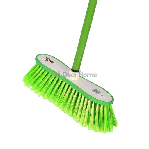 Colorful Broom With Stick Green Houseware