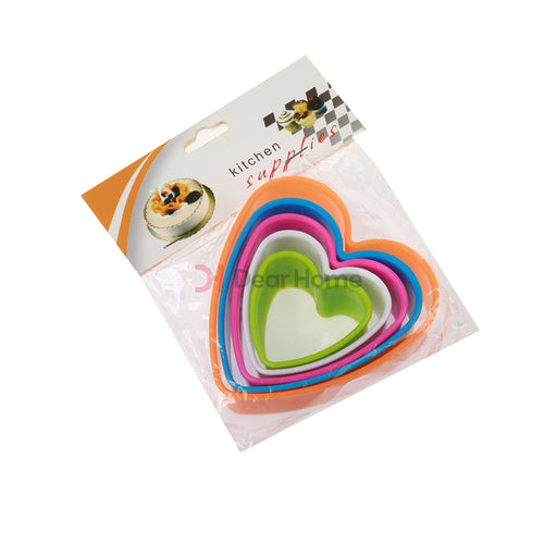 Colorful Dough Cutter Set Heart Kitchenware