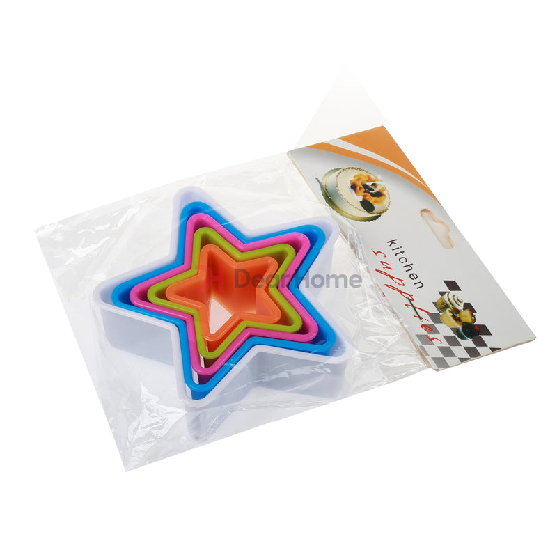 Colorful Dough Cutter Set Star Kitchenware
