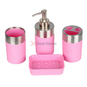Colorful Stainless 4Pcs Soap Set Bathware