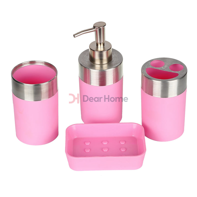Colorful Stainless 4Pcs Soap Set Bathware