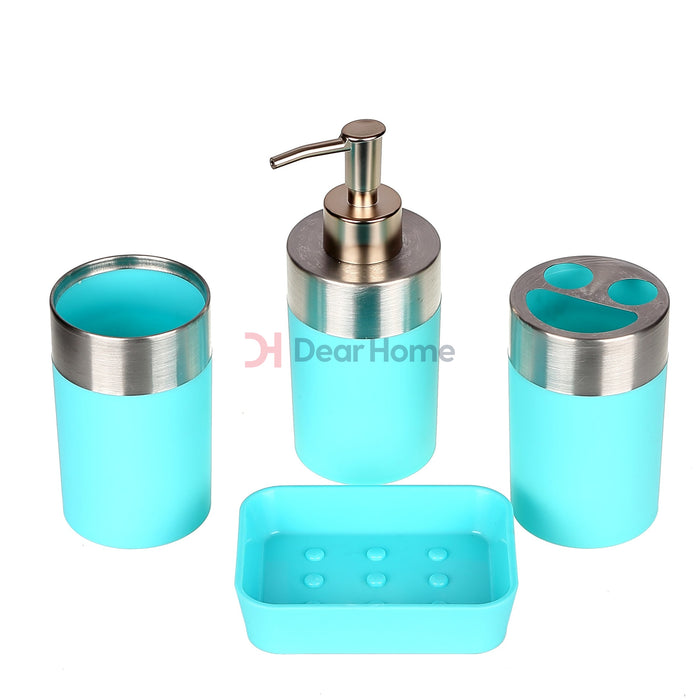 Colorful Stainless 4Pcs Soap Set Bathware