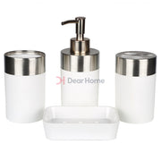 Colorful Stainless 4Pcs Soap Set White Bathware