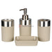 Colorful Stainless 4Pcs Soap Set Beige Bathware