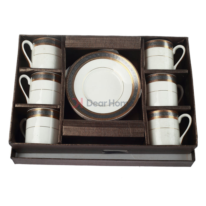 Deluxe Coffee Cup And Saucer 6+6Pcs Tableware