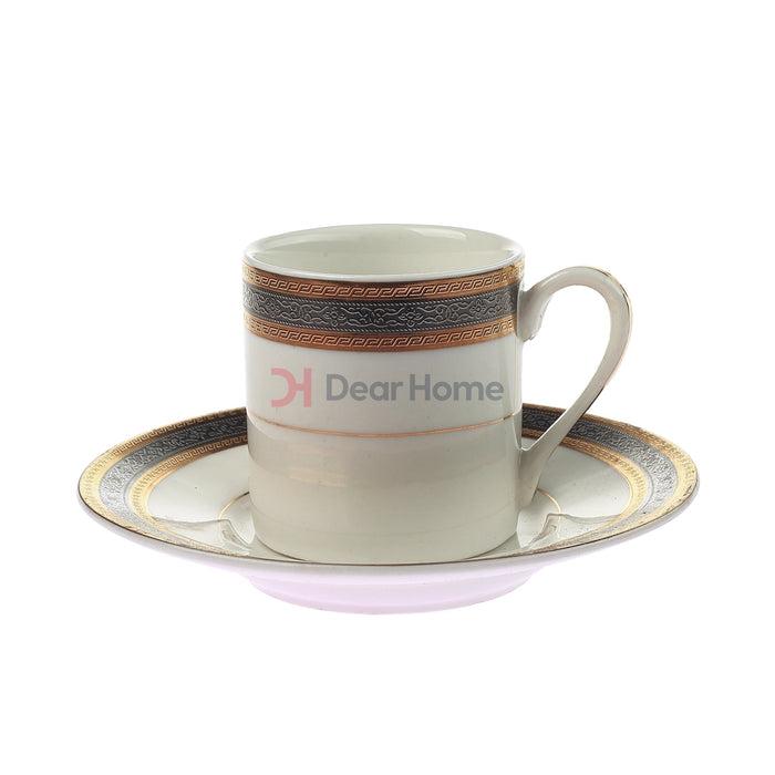 Deluxe Coffee Cup And Saucer 6+6Pcs Tableware