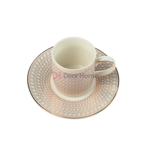 Deluxe Coffee Cup And Saucer 6+6Pcs Tableware