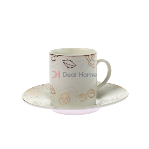 Deluxe Coffee Cup And Saucer 6+6Pcs Tableware